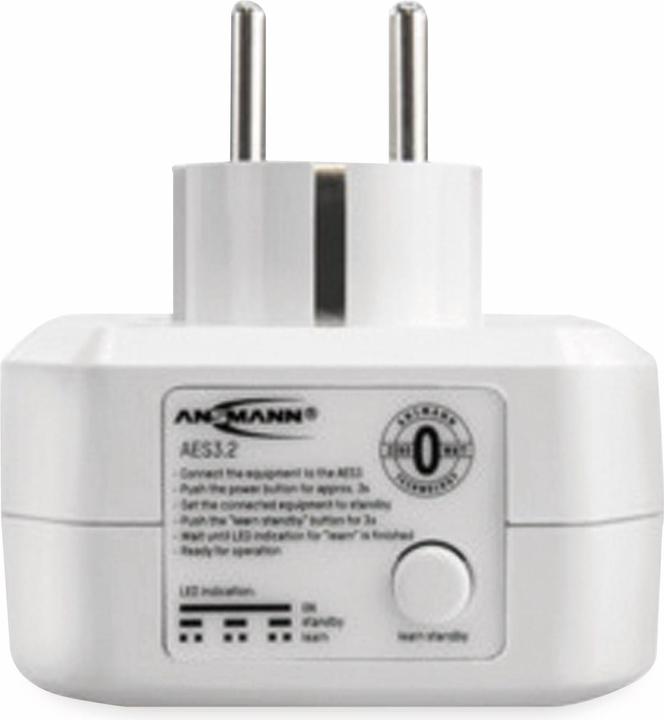 Productafbeelding Ansmann 1260-0002 Energiezuinige wandcontactdoos wit Europstekker 1 st. (1 x, CEE 7/3, 1.80 m)