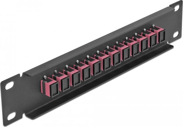 Actual product image Delock 10? FO Patch Panel 12 Port SC Simplex violet 1 U black