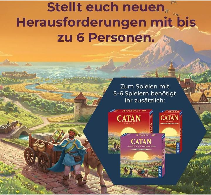Immagine prodotto Kosmos CATAN - Commercianti e Barbari - Espansione per 5-6 giocatori (Tedesco, 5 - 6 Giocatori)