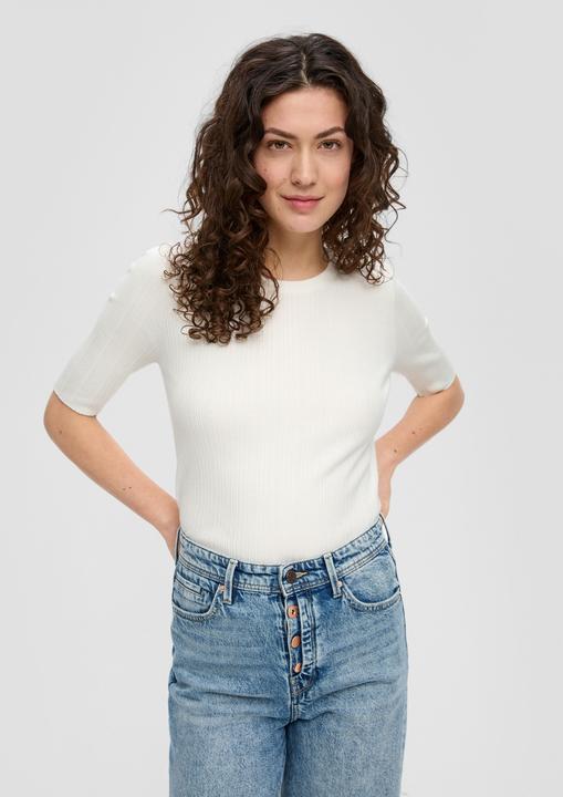 Produktbild S.Oliver Strickpullover Gerippter Pullover aus Viskosestretch (44)