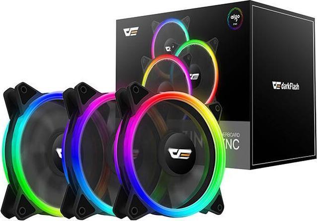 Produktbild Darkflash Tech Computer Fan Set ARGB Darkflash DR12 Pro 3in1 (black) (120 mm, 3 x)