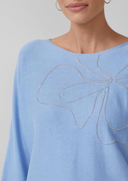 Produktbild s.Oliver Strickpullover Strickpullover mit Fledermausärmeln und Schmuckperlen (38)