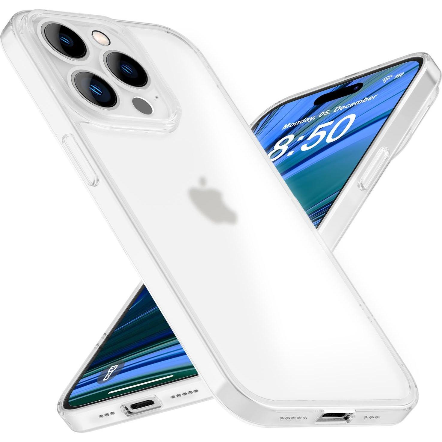 Nalia Extrem Dünnes 0,3mm Mattes Hardcase (Apple iPhone 14 Pro), Smartphone Hülle, Weiss
