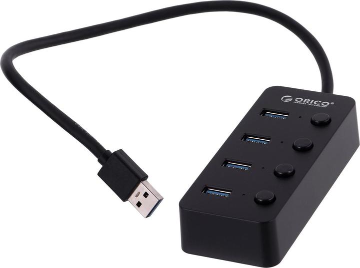 Immagine prodotto Orico HUB USB-A 4X USB-A pasywny Z WYŁĄCZNIKAMI (USB-C, 4 porte)
