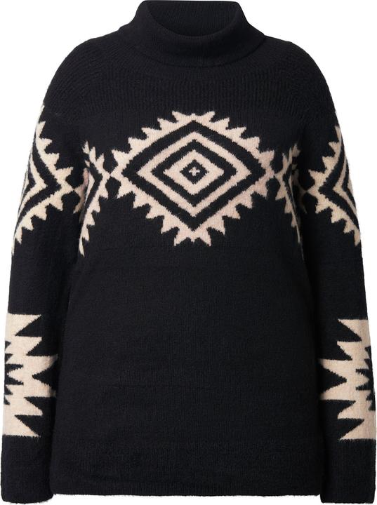 Image du produit Ulla Popken Pull à col roulé et manches longues raglan, motif tricoté (42, 44)