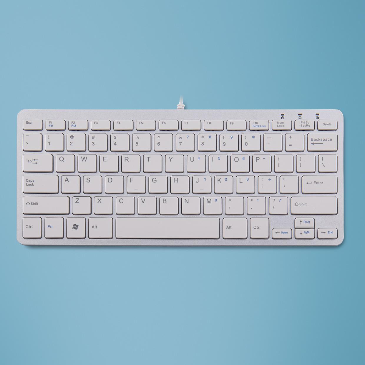 R-Go Tools Compact (US, Kabelgebunden), Tastatur, Weiss