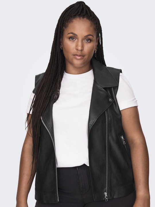 Produktbild Only Curvy Kunstleder Biker Weste Bikerjacke (L)