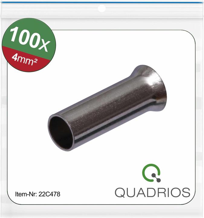 Actual product image Quadrios 22C478 Ferrule 4 mm² Uninsulated 100 pcs.