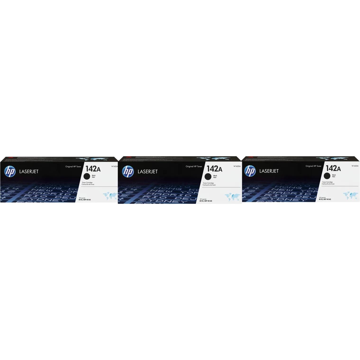 HP, Toner, 142A Toner Zwart Triple Pack
