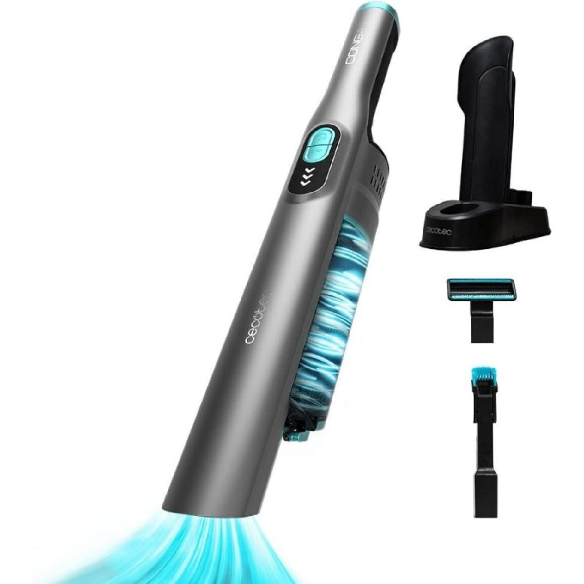 Cecotec Conga Rockstar Micro+ Kabelloser Staubsauger Grau Beutellos, Staubsauger, Grau