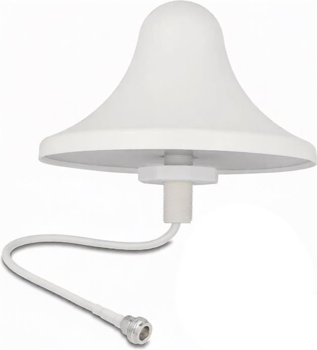 Image du produit Delock 4G WiFi 2,4 GHz Antenne N Buchse 3 dBi 30 cm RG-58 omnidirektional Deckenmontage weiÃŸ (4G, WiFi)
