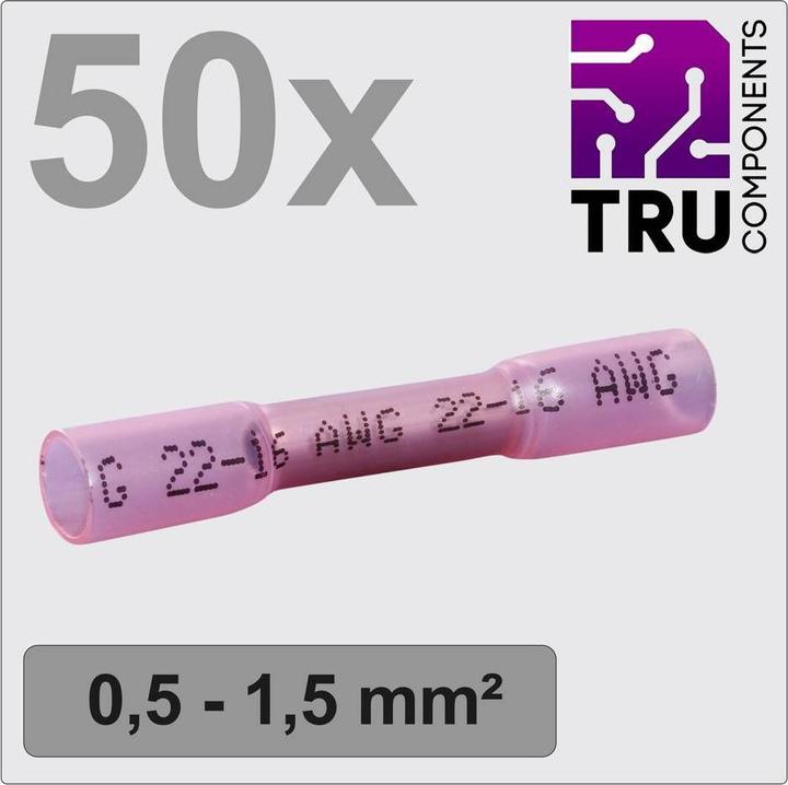 Tru Components TC-12888400 Butt connector with heat-shrink tubing 0.5 mm² 1.5 mm² Vo