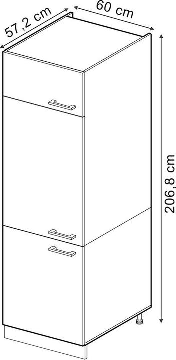 Produktbild Vicco Kühlumbauschrank R-Line (57.20 x 57.20 x 206.80 cm)