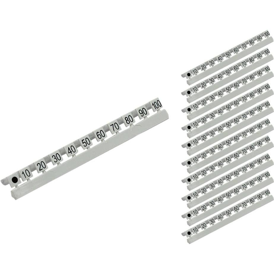 Good Connections Nummer Markierungen für LC LWL Kabel, Markierung 10 bis 254,00cm (100") Zehnerschritten, 10er Set,  (Ka...