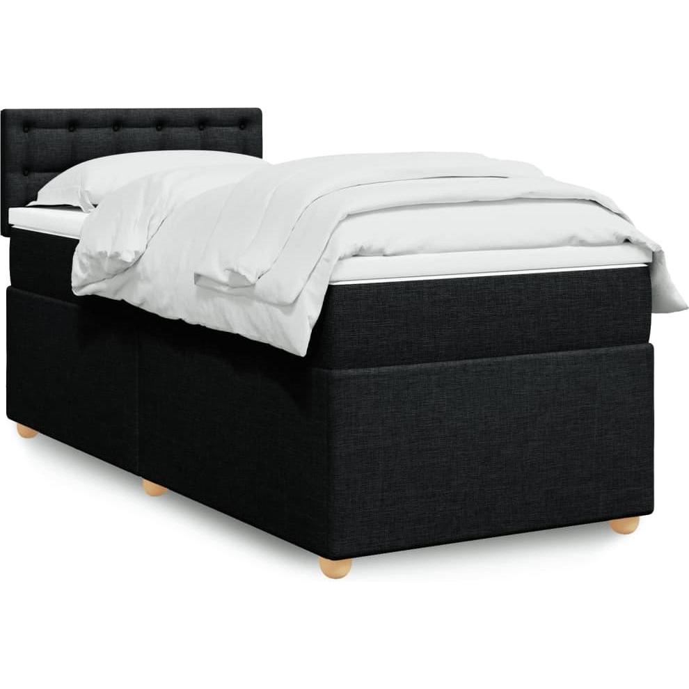 VidaXL, Bett, Bo x springbett mit Matratze 90 x 190 cm Stoff (90 x 190 cm)