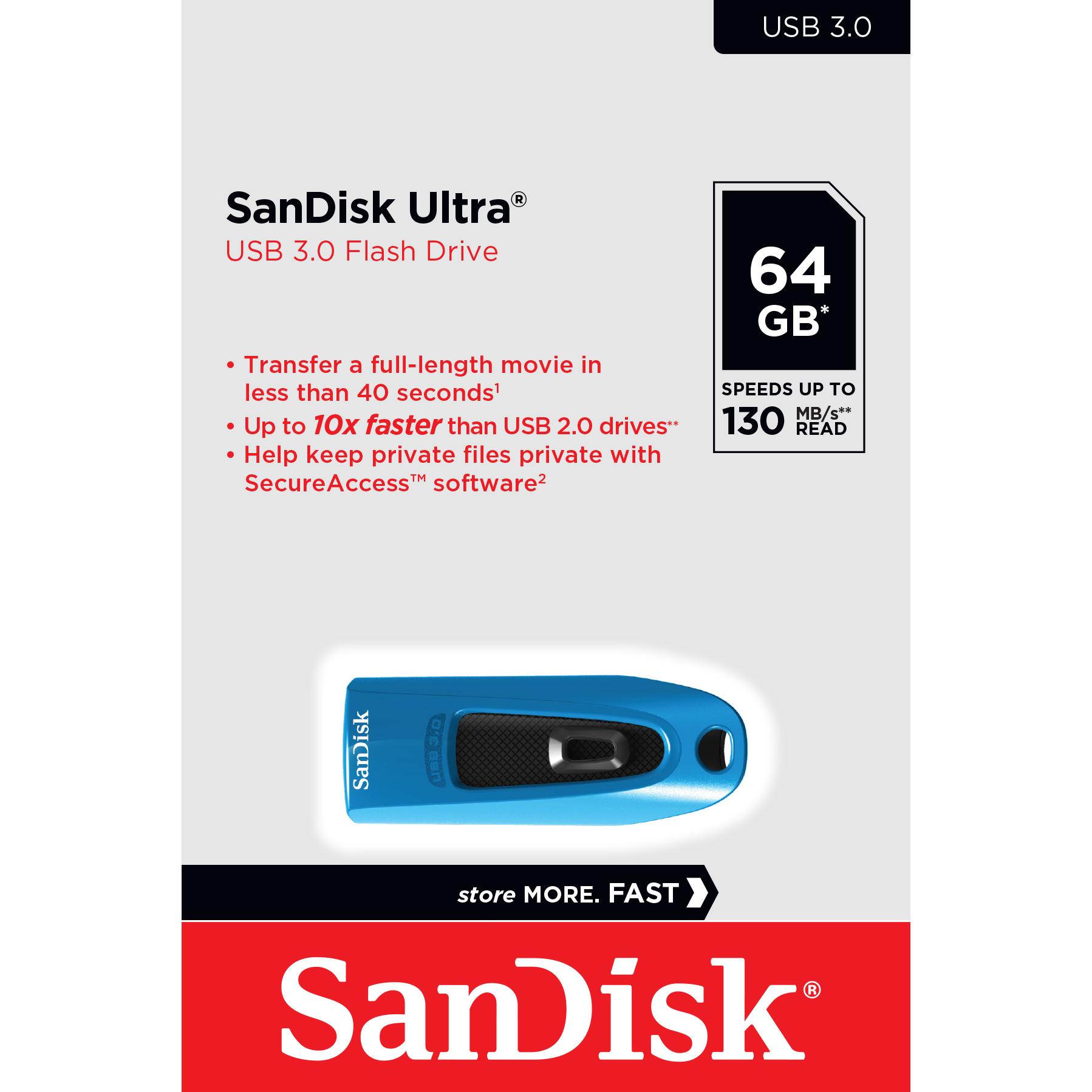 Thumbnail - SanDisk Ultra (64 GB, USB-A, USB 3.0), USB Stick, Blau