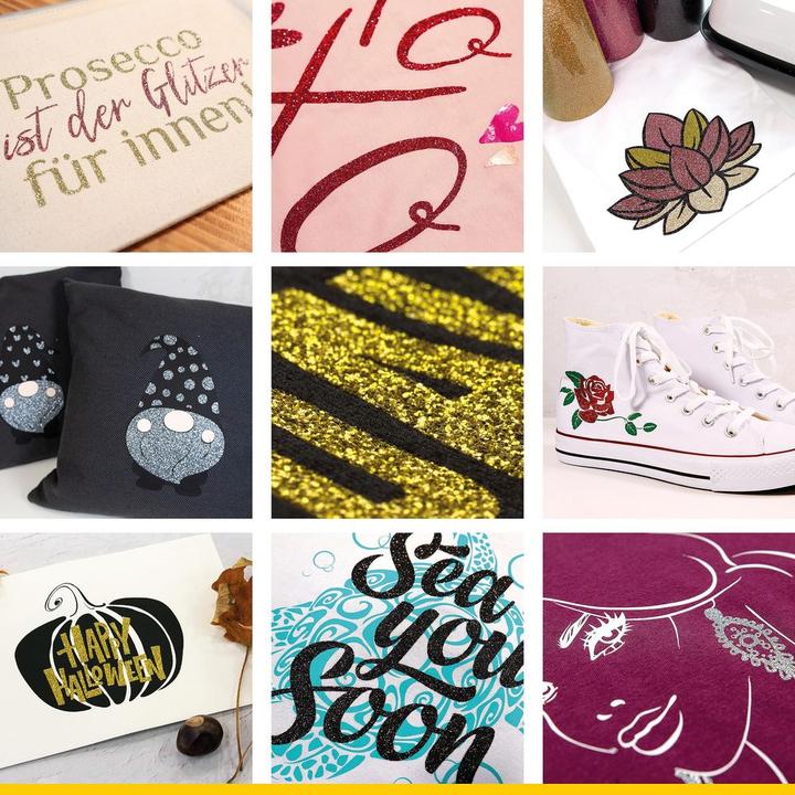 Produktbild Poli-tape Aufbügelfolie Pearl Glitter, 30.5 x 61 cm, Hellgold