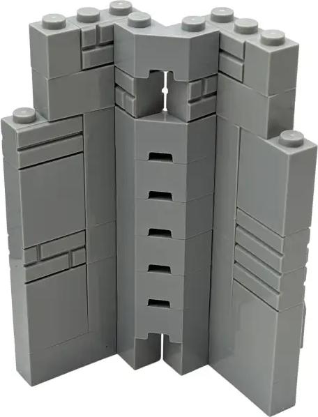 Image du produit LEGO MOC Mur médiéval et pièces d'angle Chevalier Château - gris - 136 pièces - nouveau (LEGO Accessoires)