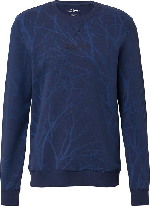 Produktbild s.Oliver Sweatshirt Leichtes Sweatshirt mit All-over-Print und Logo (S)