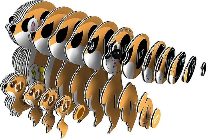 Produktbild Eugy Erdmännchen - 3D Karton Figuren Modellbausatz