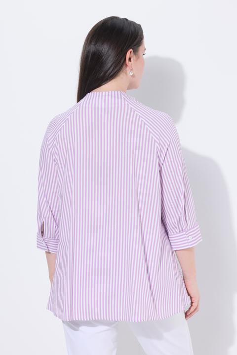 Actual product image Ulla Popken Diagonal Striped Blouse (56)