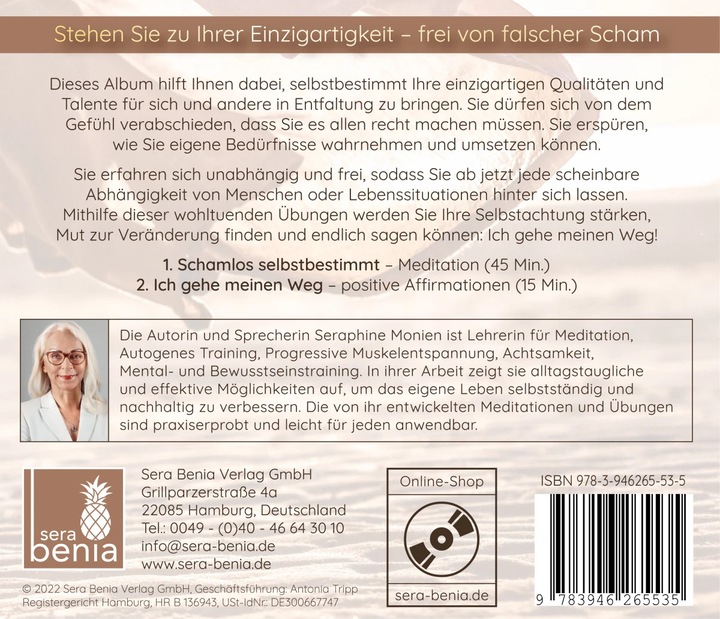 Immagine prodotto Autodeterminati senza vergogna | Meditazione guidata e affermazioni positive | CD (Riconosci la tua (Seraphine Monien, Tedesco)