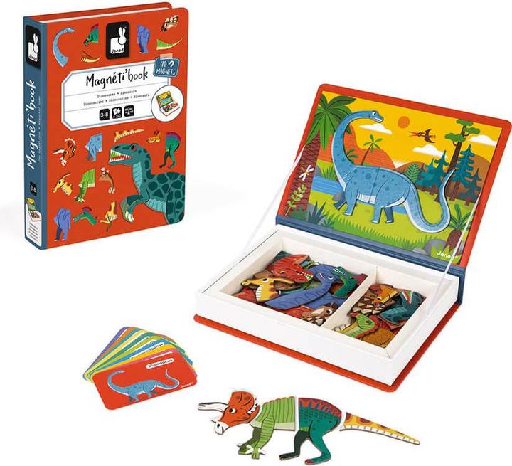 Actual product image Janod Magneti'book Dinosaur (German, French, Italian, English)