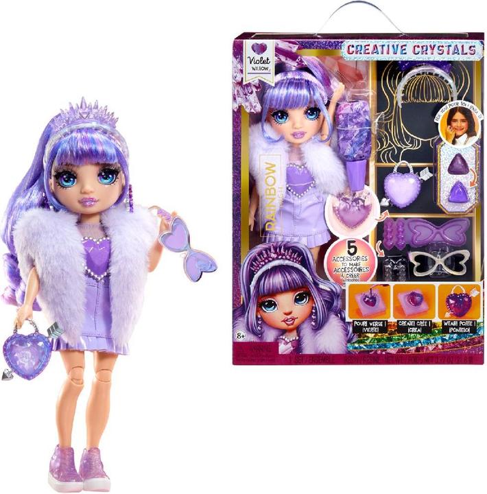 Actual product image Nobrand Rainbow High Crystal Fashion Doll Violet