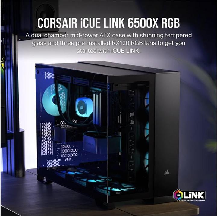 Immagine prodotto Corsair Case iCUE 6500X RGB Midi TG nero (ATX, Mini-ITX, mATX)