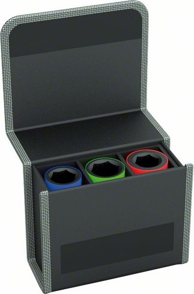 Produktbild Bosch Professional Zubehör Steckschlüssel-Set, 3-tlg., 17/19/21 mm (17 mm, 21 mm, 19 mm)