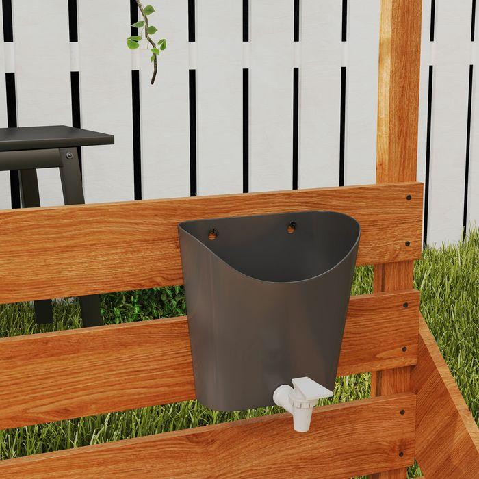 Image du produit Swisshandel24 Sandkasten Sandkiste gross mit Abdeckung im Schiff Design Matschekiste aus Holz, orange