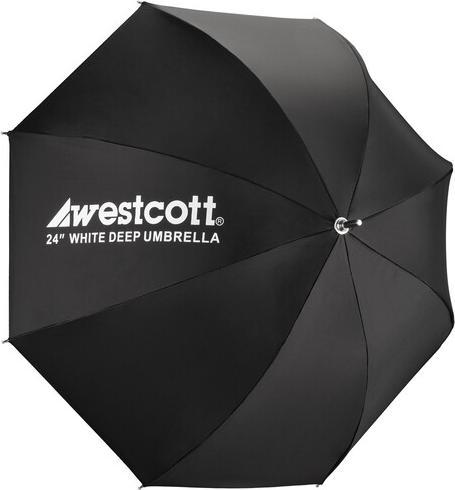 Immagine prodotto Westcott Ombrello profondo a rimbalzo bianco (24") (Ombrello, 61 cm)