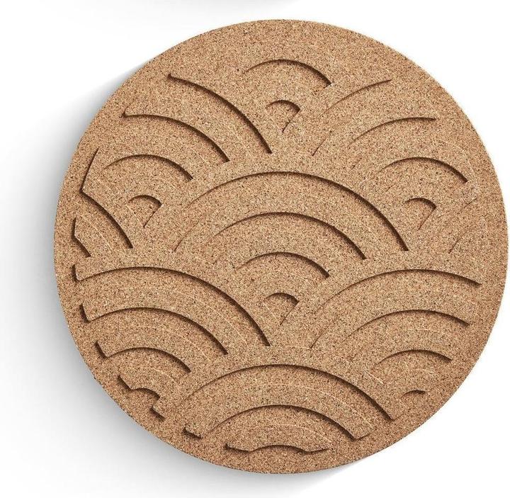Born in Sweden Untersetzer Waves rund aus Naturkork, skandinavisches Design
