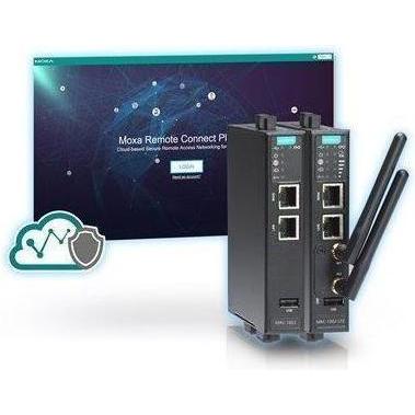 Moxa UE-1002-LTE-EU-T - Gateway Remote Connect con 1 connessione cellulare LTE e 2 connessioni Ethernet, Router