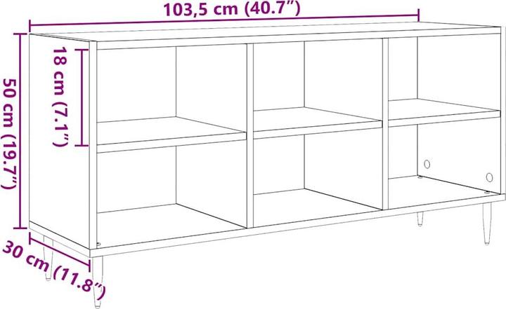 Actual product image vidaXL TV-Schränk (30 x 103.50 x 50 cm)