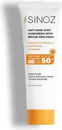 Actual product image Sinoz Sonnenschutzcreme SPF50+ gegen dunkle Flecken 50ml (Suntan cream, SPF 50+)