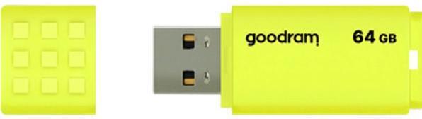 Actual product image Goodram UME2 UME2-0640Y0R11 Pendrive (64 GB, USB 2.0, yellow) (64 GB, USB-A)