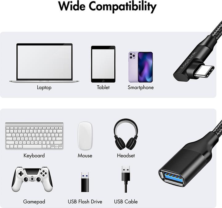 Immagine prodotto LogiLink CU0100 (0.20 m, USB 3.2 Gen 2, 15 W)