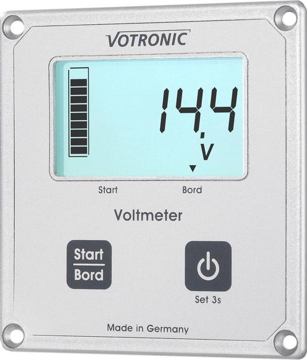 Votronic 1256 Voltmètre LCD S pour régulateurs de charge SR et MPP
