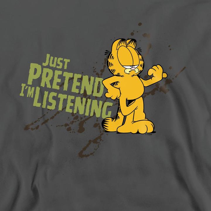 Actual product image Garfield Unisex Adult Just Pretend I'm Listening Sweatshirt (XXL)