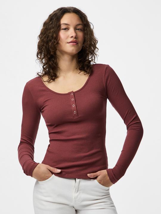 Produktbild Pieces Vorn geknöpftes geripptes Oberteil (S)