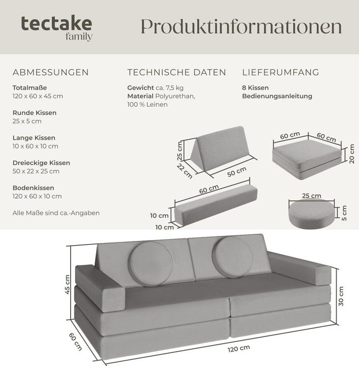 Actual product image tectake Play sofa Lilly (Children sofa)