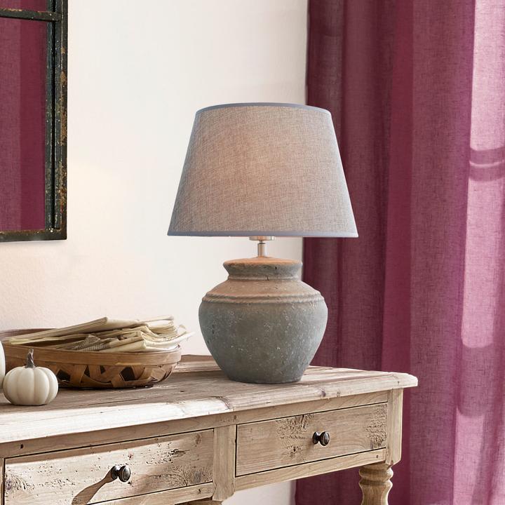 Image du produit Loberon Lampe de table Cleveland gris (E27)