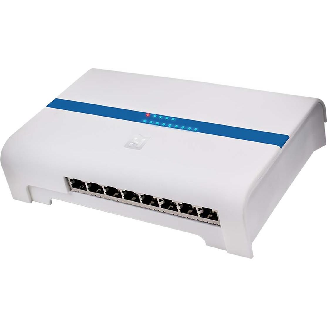 Hirschmann CAS 8 shop 8 poorts Gigabit switch with PoE (8 Ports), Netzwerk Switch, Weiss