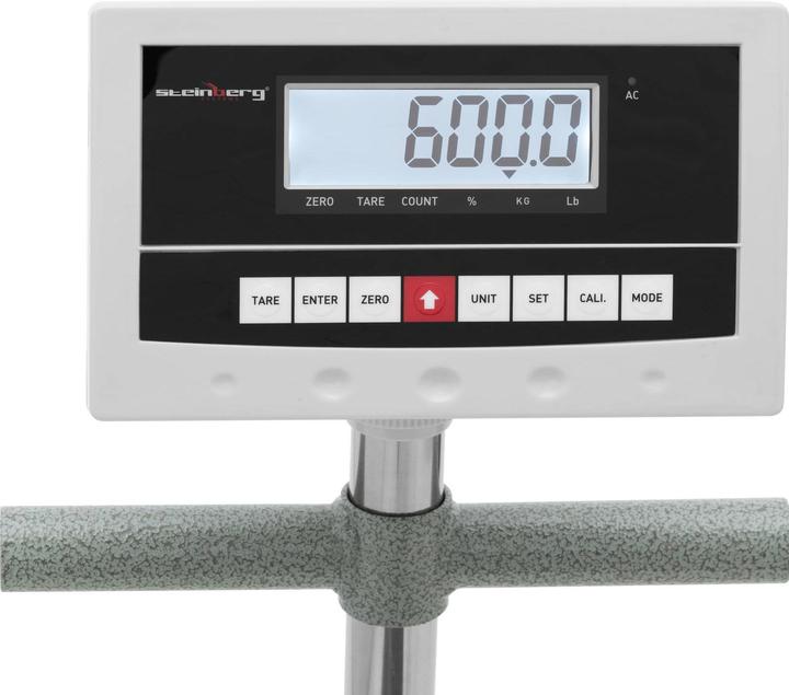 Produktbild Steinberg Plattformwaage Industriewaage Bodenwaage rollbar 600 kg / 0,1 kg kg / lb