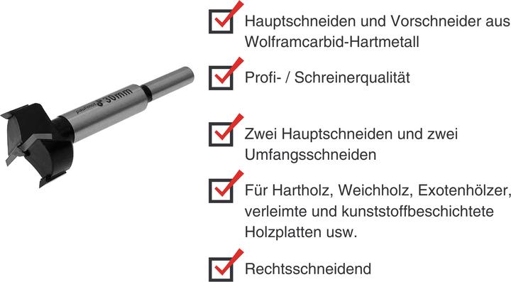 Actual product image Paulimot Kunstbohrer, hartmetallbestückt Ø 30 x 90 mm (30 millimetres)