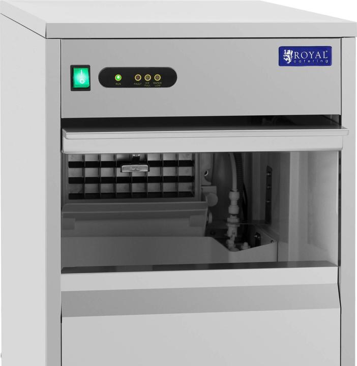 Actual product image Royal Catering Ice Maker Machine - 30 kg/24 h - 7 kg capacity - 240 W - Stainless steel -