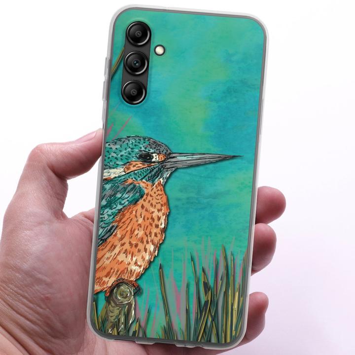 Actual product image DeinDesign Silikon Hülle für Samsung Galaxy A14 5G Handyhülle Case Smartphone Schutzhülle Malerei Tiere Vogel (Samsung Galaxy A14 5G)
