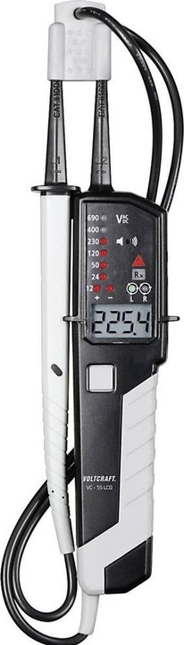 Actual product image Voltcraft VC-55 LCD Two-pole voltage tester calibrated (ISO) CAT III 1000 V (CAT IV 600V, CAT III 1000V)