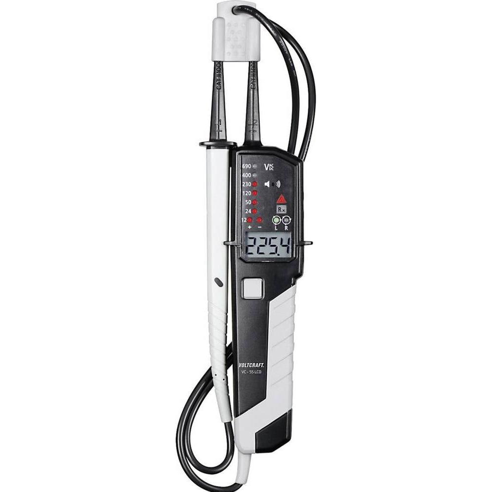 Voltcraft, Multimeter, VC-55 LCD Zweipoliger Spannungsprüfer kalibriert (ISO) CAT III 1000 V (CAT IV 600V, CAT III 1000V...